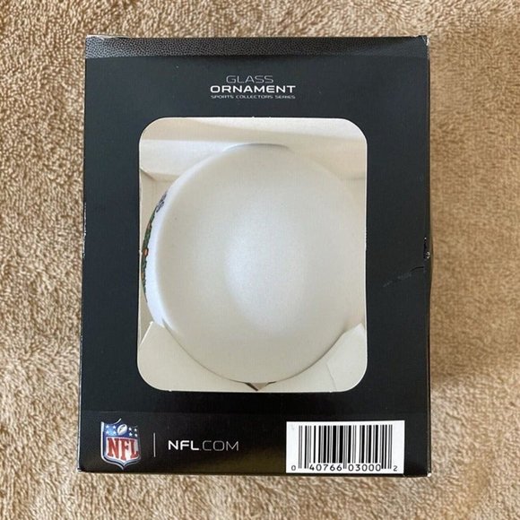 Chicago Bears NFL Football Glass Christmas Ornament Gold Crown 2009 ~ New in Box - Picture 5 of 7